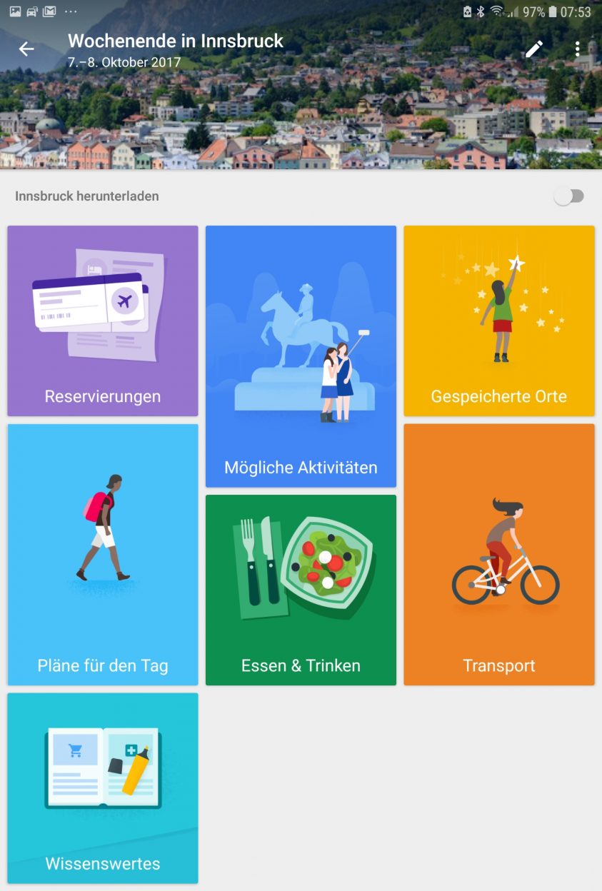 Reisebegleiter Smartphone - Google Reiseziele App