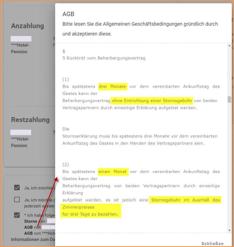 Stornobedingungen 2021 - verloren im Kleingedruckten - eCoach.at